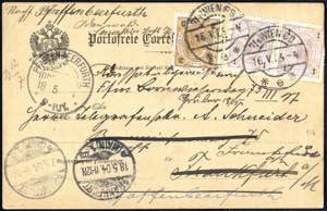 1904, Portofreie Korrespondenzkarte von Wien ... 