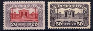 1919/21, Parlament, LZ 12½, 9 Werte (ANK ... 