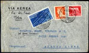 1936, lettera aerea da Torino il 14.2.36 per ... 