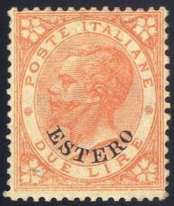 1874, Estero, rigommato (S. 9 / 130,-)