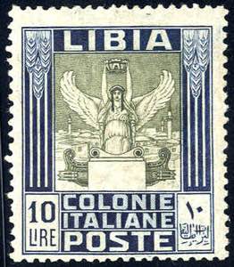1921, 10 Lire azzurro e oliva, firm. Caffaz ... 