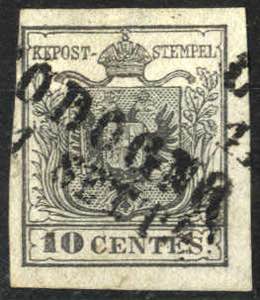 1850, 10 Cent. grigio (grau), ... 