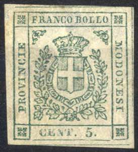 1859, Governo Provvisorio, 5 c. verde, gomma ... 