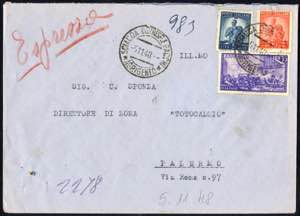 1948-49, IV Periodo Tariffario, lettera ... 
