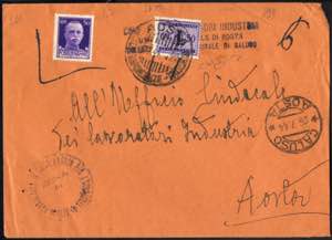 1944, lettera affrancata con 50 c. Imperiale ... 