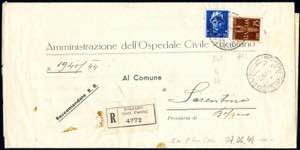 1944, lettera raccomandata aperta da Bolzano ... 
