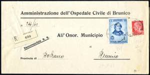 1943, lettera raccomandata aperta da Brunico ... 