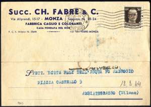 1944, cartolina da Monza il 12.2. per ... 