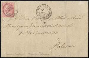1865, Lettera da Tunisi 31.5.1865 via ... 