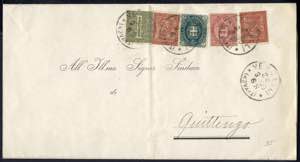 1890, Mista Due Re, lettera con rara ... 