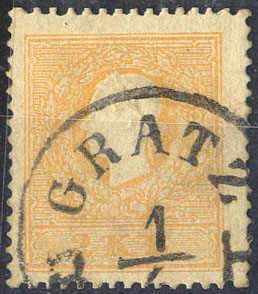 1859, 2 Kr. orange, Type II, gestempelt (ANK ... 