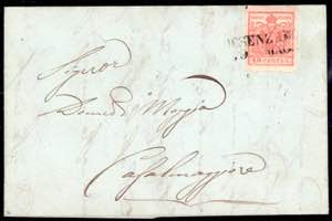1850, 15 Cent., secondo tipo, su lettera da ... 