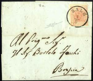 1850, 15 Cent., secondo tipo, su lettera da ... 