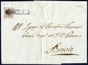 1850, 30 Cent. primo tipo, su lettera da ... 