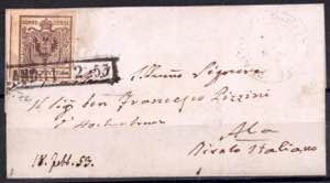 1850, 30 Cent. bruno grigiastro, primo tipo, ... 