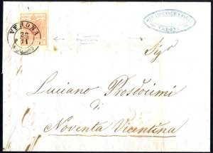 1850, Pieghe di carta, 15 Cent. rosa, su ... 