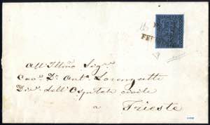 1853, lettera da Parma del 7.2. per Trieste ... 