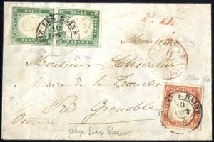 1856, lettera da Aix les Bains del 10.8 per ... 