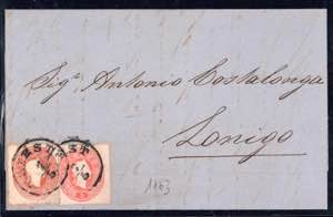 1861, Brief von Triest 7.5.1863 nach Lonigo ... 