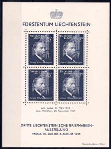 1938, Briefmarkenausstellung, Blockausgabe ... 