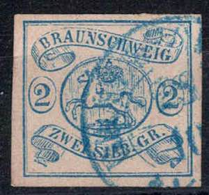 1852, Wappen, 2 Sgr lebhaftpreußischblau, ... 