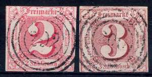 1852/58, Ziffern im Quadrat oder Kreis, 2. ... 