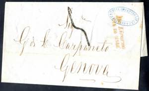 1859, lettera del 23.10 da Livorno per ... 