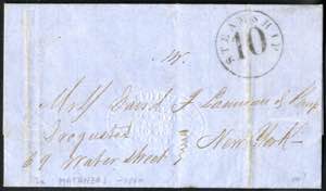 1860, Brief aus Matanzas am 18.6. nach New ... 