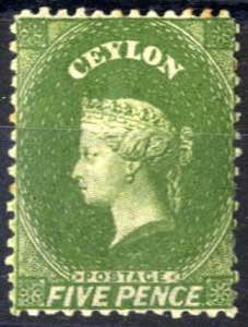 1863/69, Königin Viktoria, 5 P olivgrün, ... 