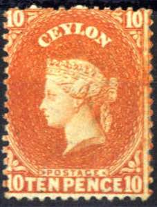 1863/69, Königin Viktoria, 10 P orange, ... 