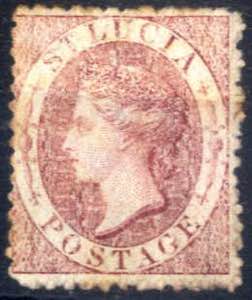 1863, Königin Viktoria, 1 P braunkarmin, ... 