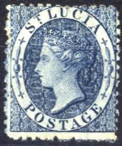 1863, Königin Viktoria, 4 P schieferblau, ... 