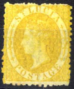 1864, Königin Viktoria, 4 P gelb, Wz. 2 ... 