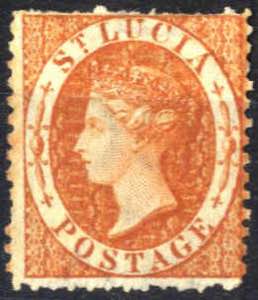 1864, Königin Viktoria, 1 Sh orange, Wz. 2 ... 