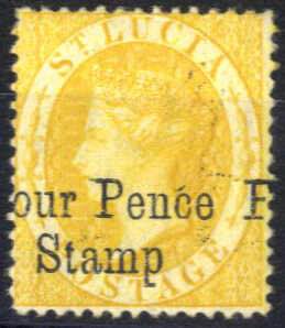 1881, Königin Viktoria, Four Pence Stamp ... 
