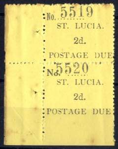 1931, 2 P schwarz auf gelb, senkrechtes Paar ... 
