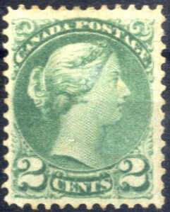 1870/82, Königin Viktoria, 2 C grün, gez. ... 