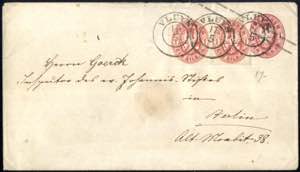 1863, Ganzsachenbrief 1 Sgr. mit kurzer ... 