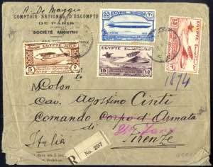 1933, eingeschriebener Luftpostbrief ... 