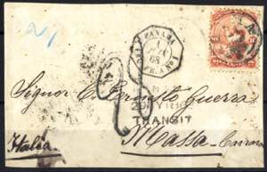 1868, Briefvorderseite von Lima im Mai über ... 