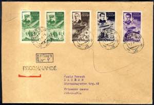 1935, 3 eingeschriebene Briefe von Moskau am ... 