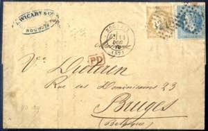 1870, Brief von Roubaix am 14.12. nach ... 