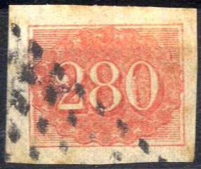 1854/61, Katzenaugen, 280 R rot auf ... 