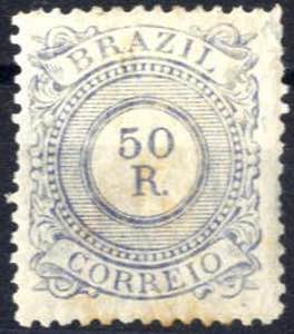 1884/88, Freimarken, 50 R blau, gez. 12½-14 ... 