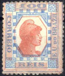 1891/92, Allegorie, 100 R blau/rot, gez. ... 