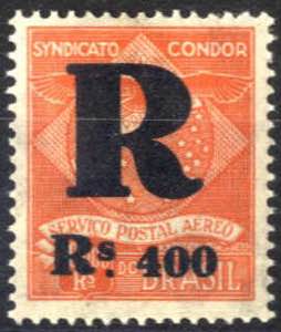 1928, R Rs 400 Aufdruck auf 10000 R ... 
