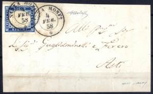 1858, frontespizio di lettera del 4.2.1858 ... 