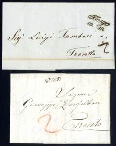 Borgo, grotesk auf Brief vom 28.6.1826 nach ... 