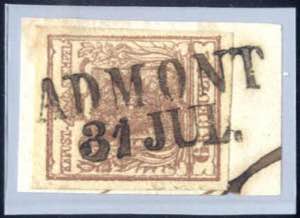 Admont / 31 JUL., RL-R auf Briefstück mit 6 ... 