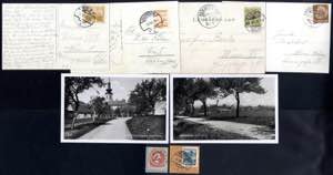 1867/1938, 6 Belege (4 Ansichtskarten (2 ... 